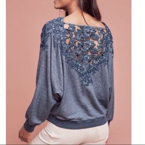 ANTHRO / MEADOW RUE / LACE COWL NECK SWEATER